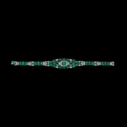 Arab Deco Al Khayyal Emerald Bracelet
