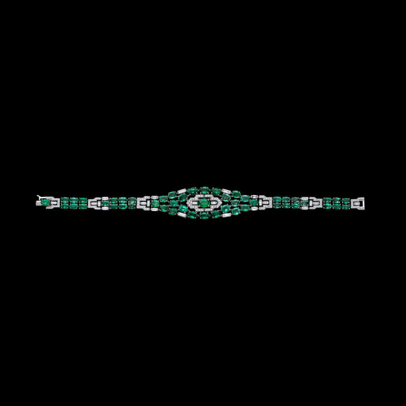 Arab Deco Al Khayyal Emerald Bracelet