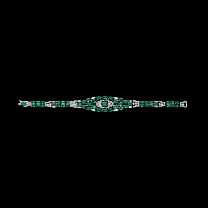 Arab Deco Al Khayyal Emerald Bracelet