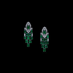 Arab Deco Al Khayyal Emerald Earrings