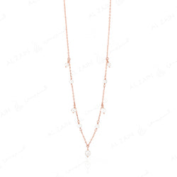 Natural Pearl Necklace in Rose gold