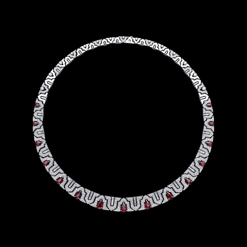 Arab Deco Al Fatinah Ruby Necklace