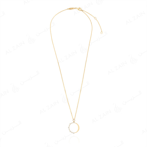 Melati "Eclipse" necklace in Yellow Gold with Diamonds