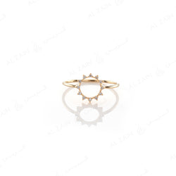 Melati Round in Yellow Gold with Diamonds - Al Zain Jewellery