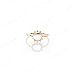 Melati Round in Yellow Gold with Diamonds - Al Zain Jewellery