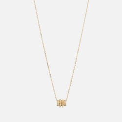 18k Hab El Hayl Evolution Necklace in Yellow with Diamonds - Al Zain Jewellery