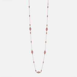 Al Merriyah rosegold edition. 18k Polished finish necklace with diamonds - Al Zain Jewellery
