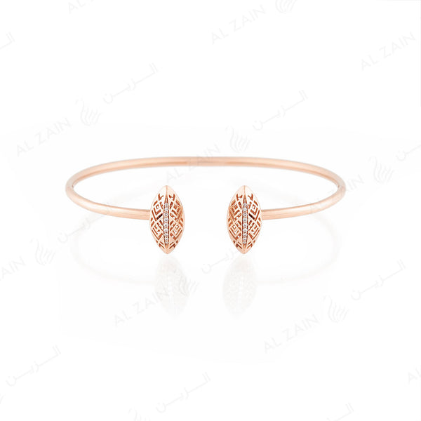 18k Al Merriyah M/5 bangle in rose gold with diamonds